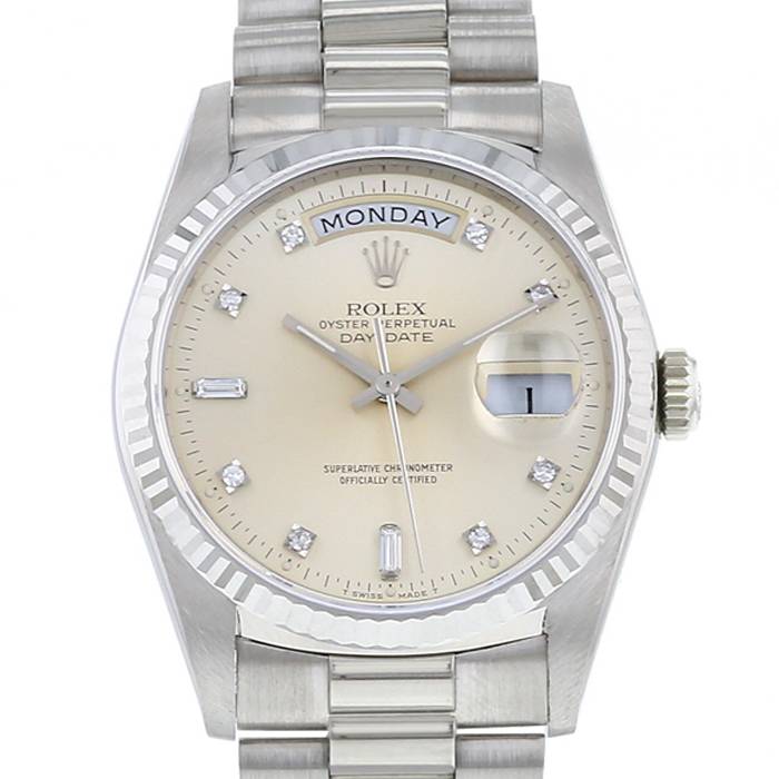 Rolex Day-Date watch in white gold Ref:  18239 Circa  1989 - 00pp