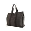 Hermes Toto Bag - Shop Bag shopping bag in grey and black canvas - 00pp thumbnail