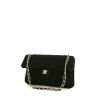 Chanel handbag in grey canvas and black jersey - 00pp thumbnail