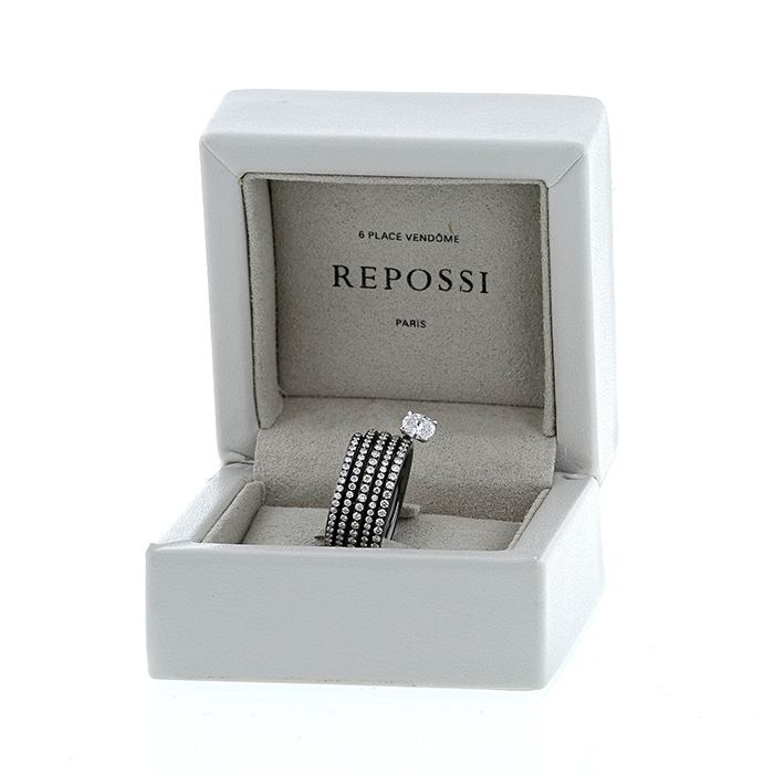 Sortija Repossi Blast en oro negro y diamantes - Detail D2
