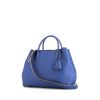 Dior Open Bar shopping bag in blue leather - 00pp thumbnail