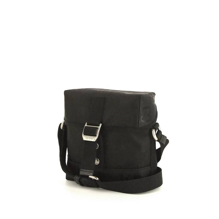 Sac bandoulière Gucci Off The Grid en toile monogram noire et cuir noir