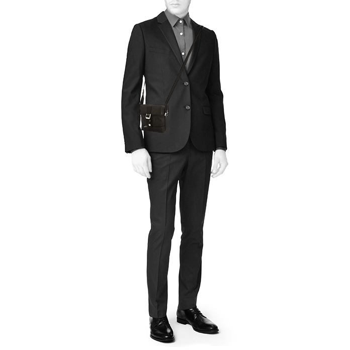 Gucci Off The Grid shoulder bag in black monogram canvas and black leather - Detail D1