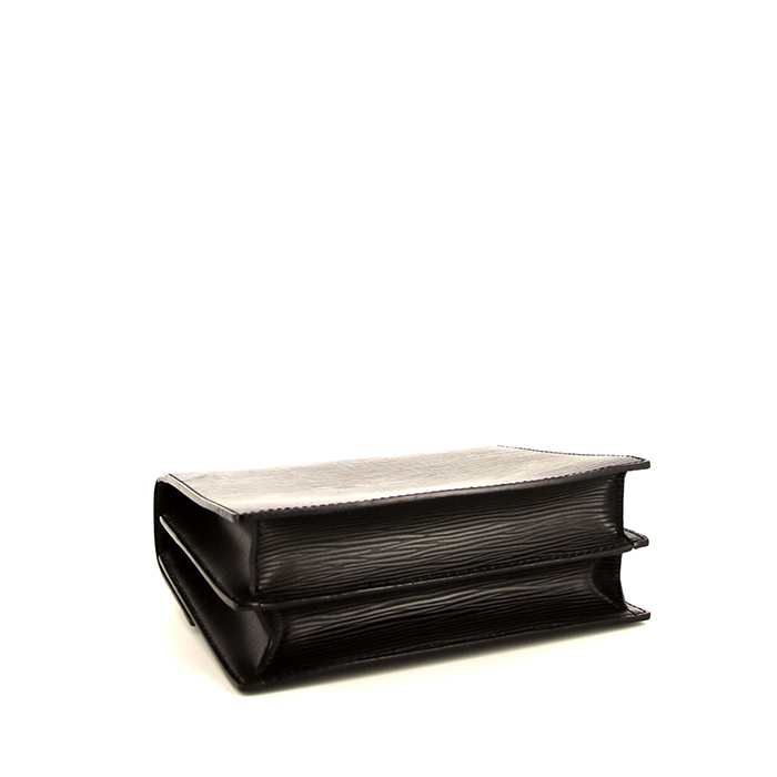 Bolso de mano Louis Vuitton Sévigné en cuero Epi negro - Detail D5