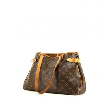 Shopping bag Louis Vuitton Batignolles in tela monogram marrone e pelle naturale