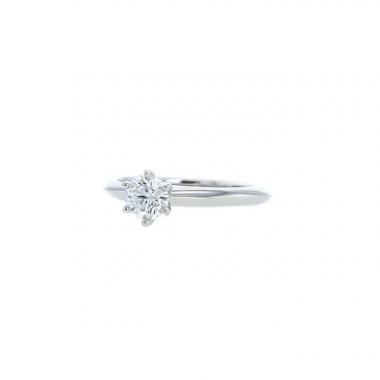 Bague solitaire Tiffany & Co Setting en platine et diamant (0,52 carat)