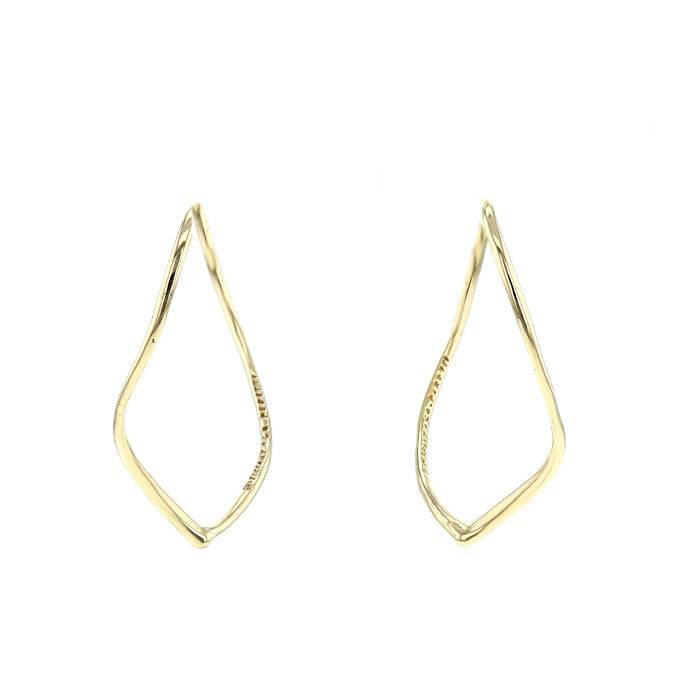 Tiffany & Co. 18k Gold Elsa Peretti Open Heart Drop Earrings - Yoogi's  Closet