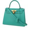 Hermès Kelly 28 cm handbag in green epsom leather - 00pp thumbnail