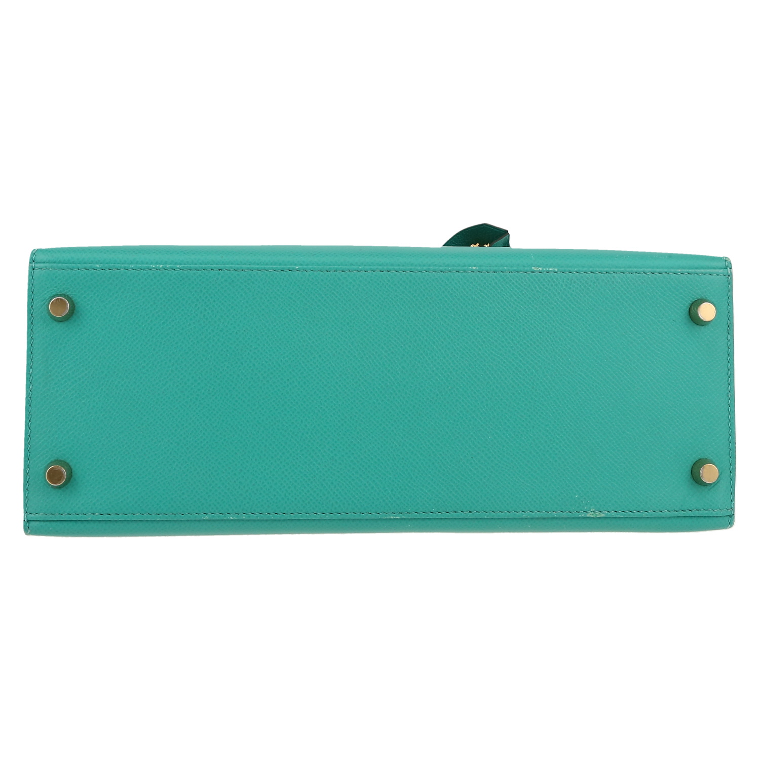 Borsa Hermès  Kelly 28 cm in pelle Epsom Vert Jade - Detail D1