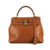 Hermes Kelly 28 cm handbag in gold Courchevel leather - 360 thumbnail