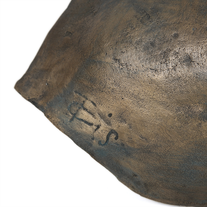 TAKIS, "Magnetic evidence" sculpture, in golden patinated bronze, Artcurial edition, signed, numbered and stamped, with its certificate of authenticity and its original box, designed in 1983, edition of 1991