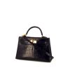 Hermès Kelly 20 cm handbag in black alligator - 00pp thumbnail
