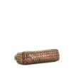 Bottega Veneta pouch in brown glittering leather - Detail D4 thumbnail