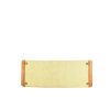 Hermes Kelly 32 cm handbag in gold box leather and beige canvas - 360 Front thumbnail