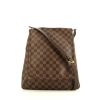 Bolso bandolera Louis Vuitton Musette en lona a cuadros y cuero marrón - 360 thumbnail