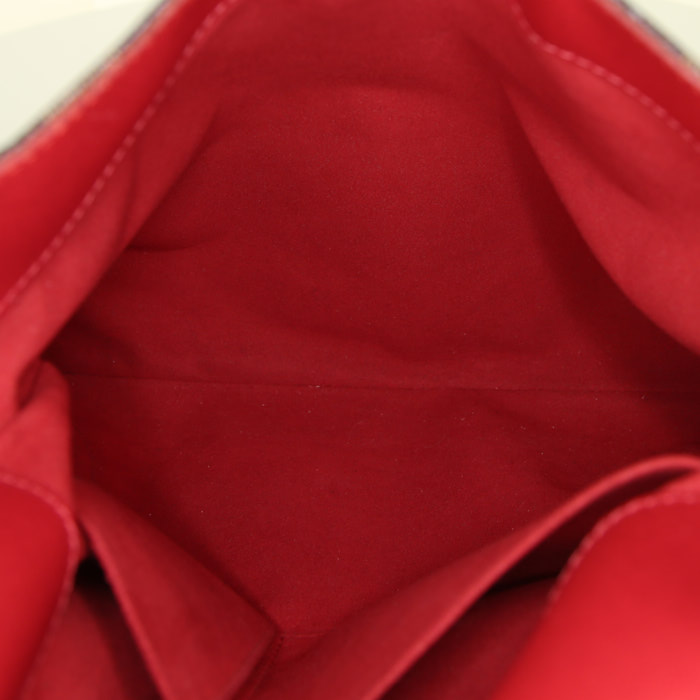Borsa a tracolla Louis Vuitton Musette in tela e pelle marrone - Detail D2