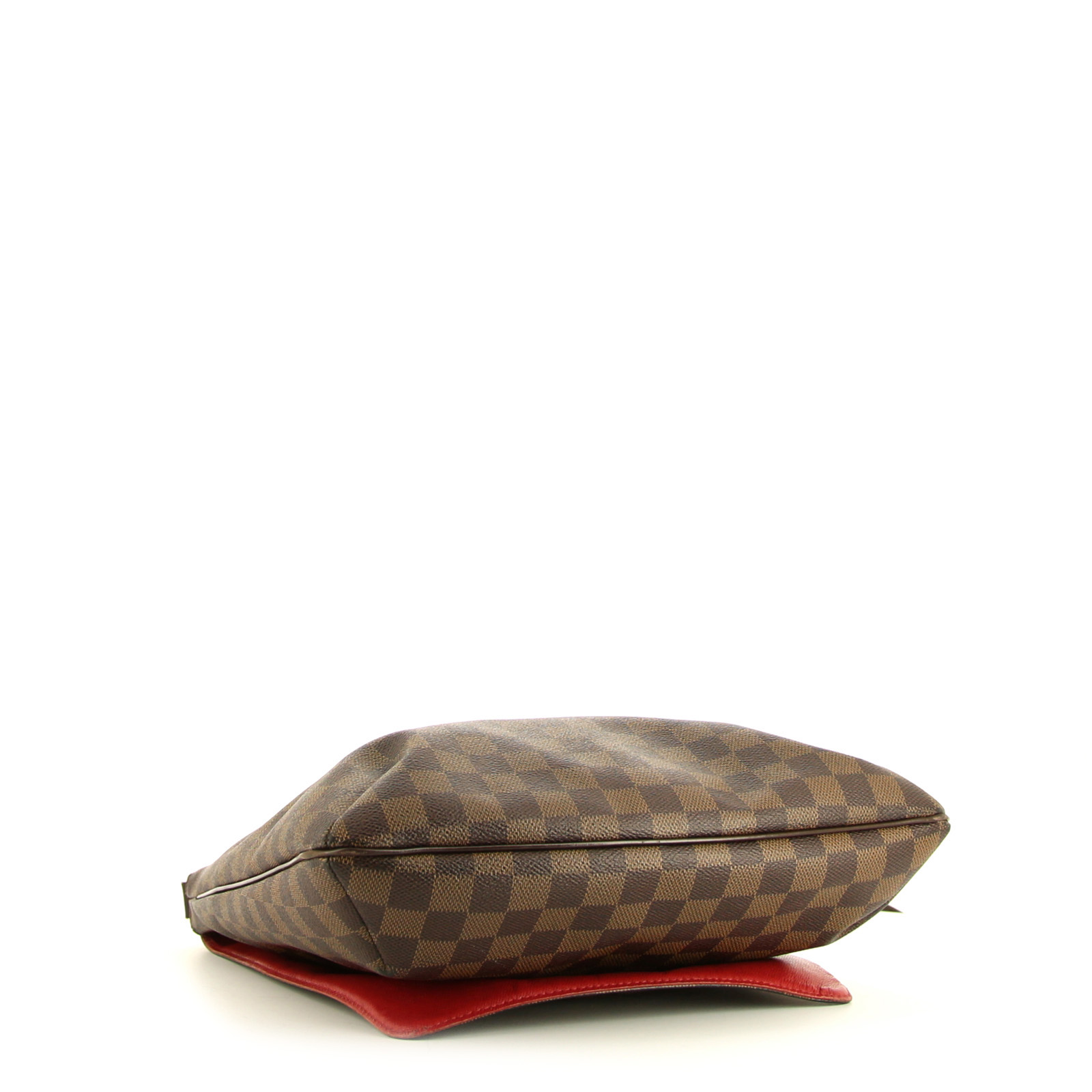 Borsa a tracolla Louis Vuitton Musette in tela e pelle marrone - Detail D4