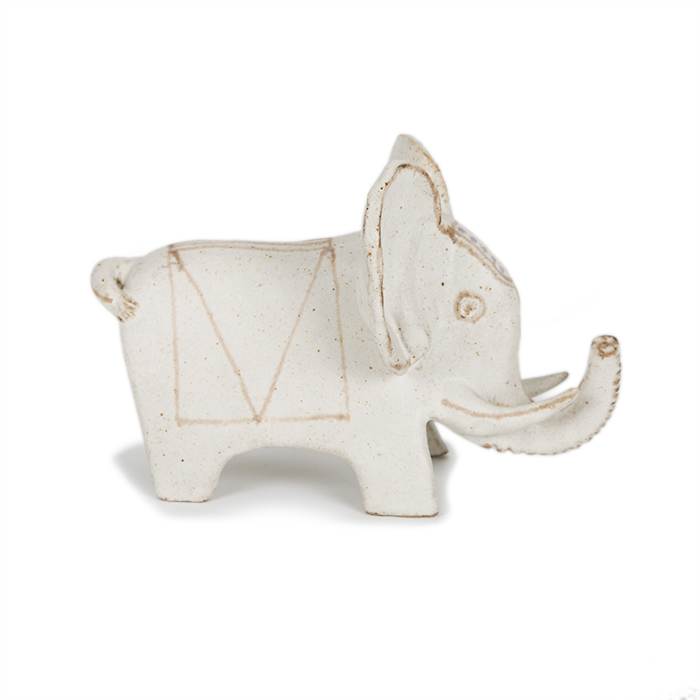 Bruno Gambone, "Éléphant", sculpture en grès émaillé, signée, création vers 1970 - Detail D1