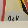 Bram van Velde, Untitled, lithograph in colors on paper, signed and framed, limited edition, of 1974 - Detail D3 thumbnail