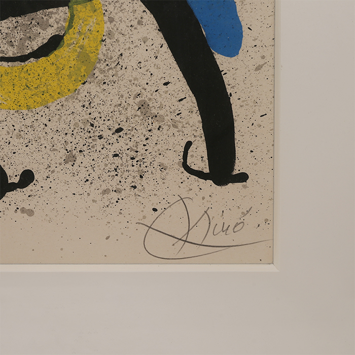 Joan Miró, "Cahier d'ombres", lithographie en couleurs sur papier, signée, numérotée et encadrée, de 1971