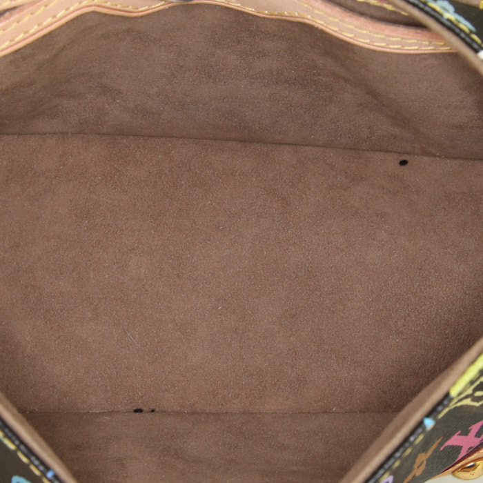 Sac à main Louis Vuitton Louis Vuitton Editions Limitées en toile monogram multicolore et noire et cuir naturel - Detail D2