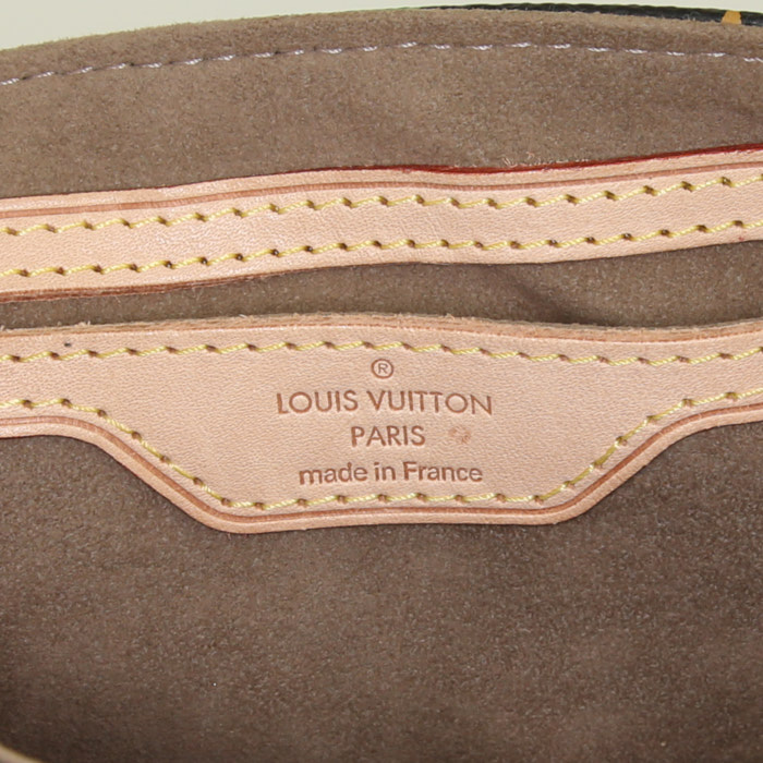 Bolso de mano Louis Vuitton Louis Vuitton Editions Limitées en lona Monogram multicolor y negra y cuero natural - Detail D3