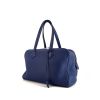 Hermes Victoria handbag in blue togo leather - 00pp thumbnail