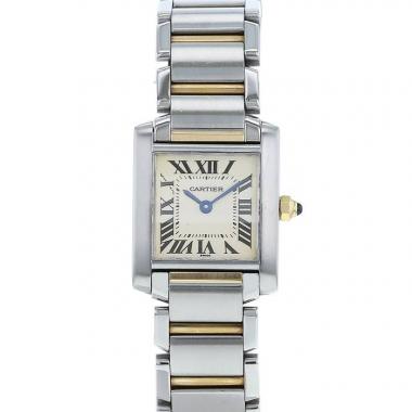 Cartier Tank Française watch in gold and stainless steel Ref:  2300 Circa  1990