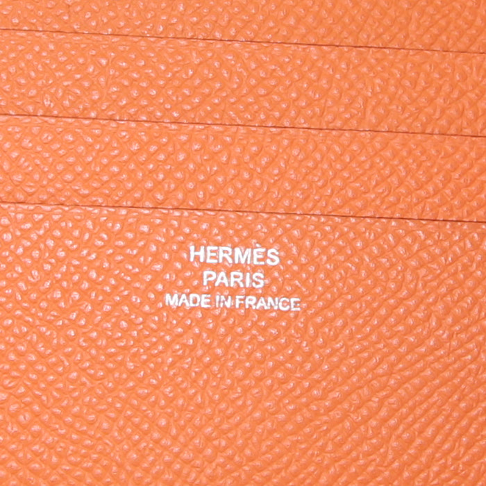 Billetera Hermès Mc2 en cuero epsom naranja - Detail D3