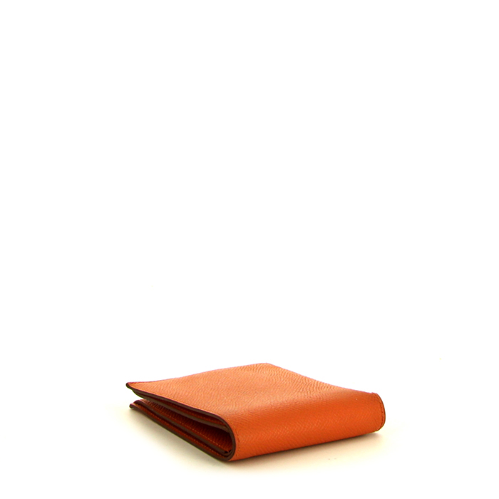 Hermès Mc2 wallet in orange epsom leather - Detail D4