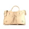 Balenciaga Blackout city handbag in rosy beige grained leather - 360 thumbnail