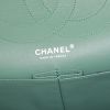 Chanel 2.55 large model shoulder bag in green quilted jersey - Detail D4 thumbnail