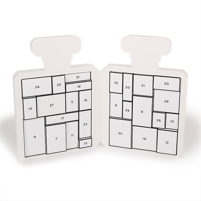 Chanel, "Le Calendrier", rare coffret conçu pour les 100 ans du parfum n°5, comprenant 27 boîtes numérotées avec des cadeaux, édition limitée, de 2021 - Detail D1