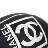 Chanel, Rugby ball, sport accessory, in black and white grained rubber, limited edition, with the logo and its original dustbag, from the 2000's - Detail D3 thumbnail