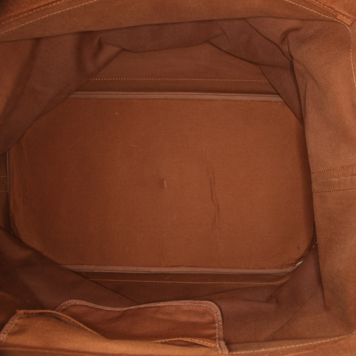 Borsa da viaggio Louis Vuitton  Cruiser 50 in tela monogram marrone e pelle naturale - Detail D2