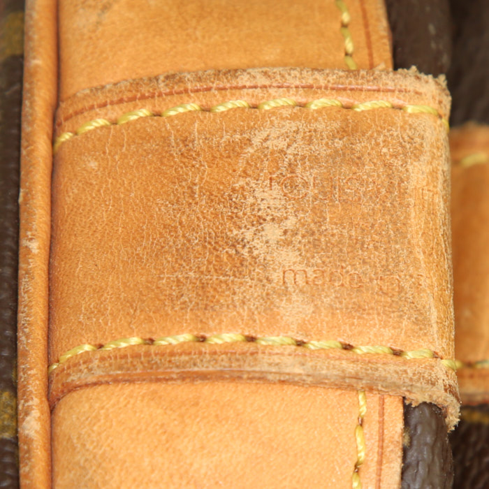 Borsa da viaggio Louis Vuitton  Cruiser 50 in tela monogram marrone e pelle naturale - Detail D3