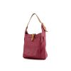 Hermes Marwari handbag in raspberry pink togo leather and brown leather - 00pp thumbnail
