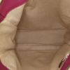 Bolso de mano Hermes Marwari en cuero togo color frambuesa y cuero marrón - Detail D2 thumbnail