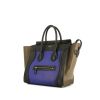 Celine Luggage Mini handbag in blue, black and brown tricolor leather - 00pp thumbnail