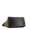 Sac à main Celine Luggage Mini en cuir tricolore bleu noir et marron - Detail D4 thumbnail