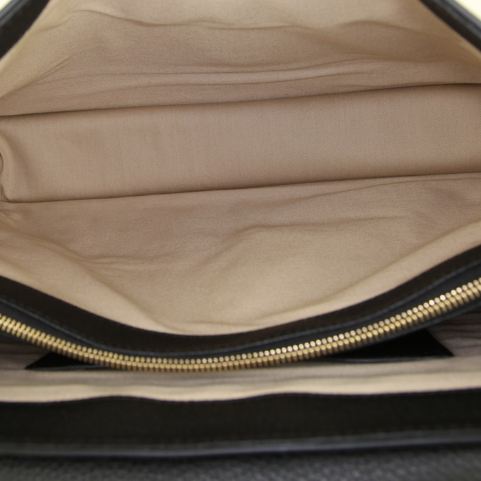 Chloé Aby handbag in black grained leather - Detail D3
