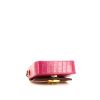 Borsa a tracolla Chloé C in pelle rosa e rossa simil coccodrillo - Detail D5 thumbnail