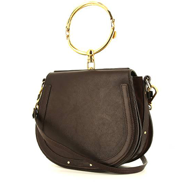 Bolso bandolera Chloé Nile en cuero marrón