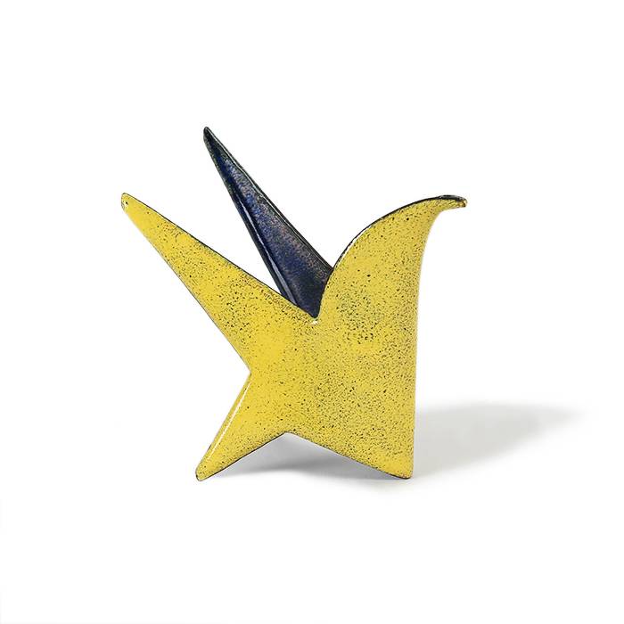 Gio Ponti, "Uccello", sculpture en émail sur cuivre, réalisation par l'atelier Paolo De Poli, signée de l'émailleur, modèle créé dans les années 1950 - 00pp