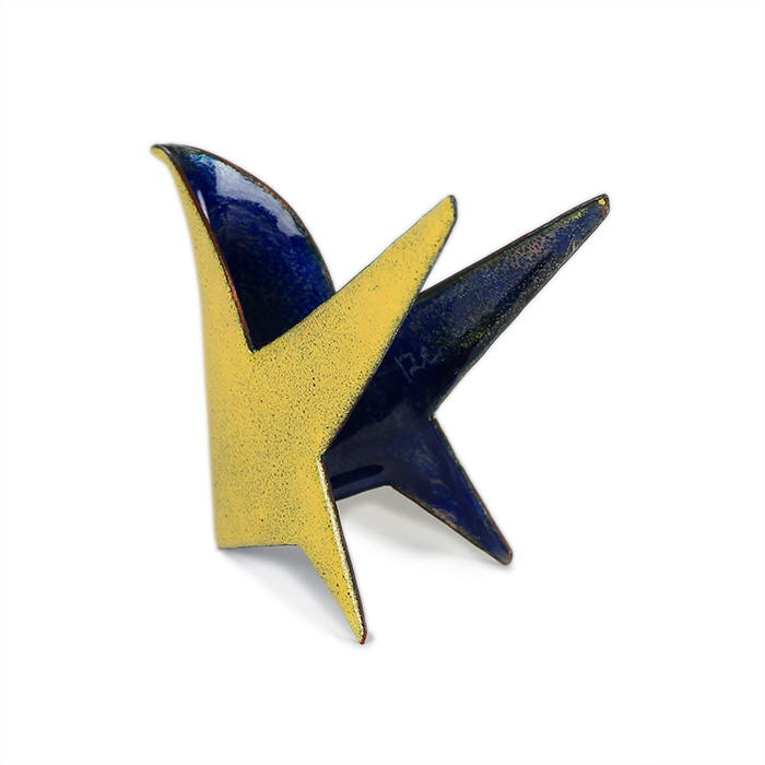 Gio Ponti, "Uccello", sculpture in enamel on copper, realized by Paolo De Poli studio, signed by the enameller, model designed in the 1950's - Detail D3