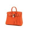 Hermes Birkin 25 cm handbag in orange togo leather - 00pp thumbnail