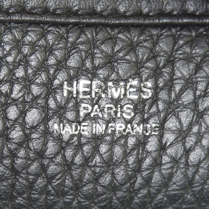 Hermes Evelyne very large model shoulder bag in black togo leather - Detail D3