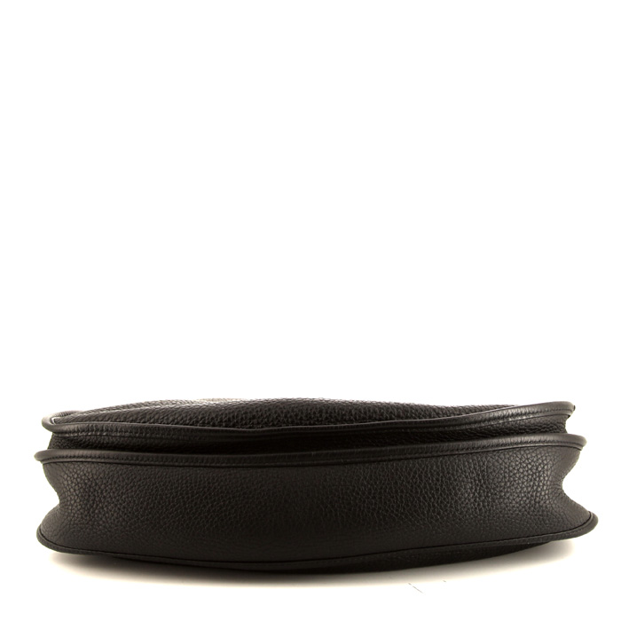 Borsa a tracolla Hermes Evelyne modello grande in pelle togo nera - Detail D4