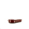 Sac/pochette Dior Saddle en cuir verni monogram rouge - Detail D4 thumbnail