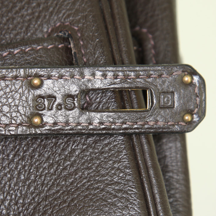Borsa Hermes Kelly 35 cm in pelle togo marrone - Detail D5